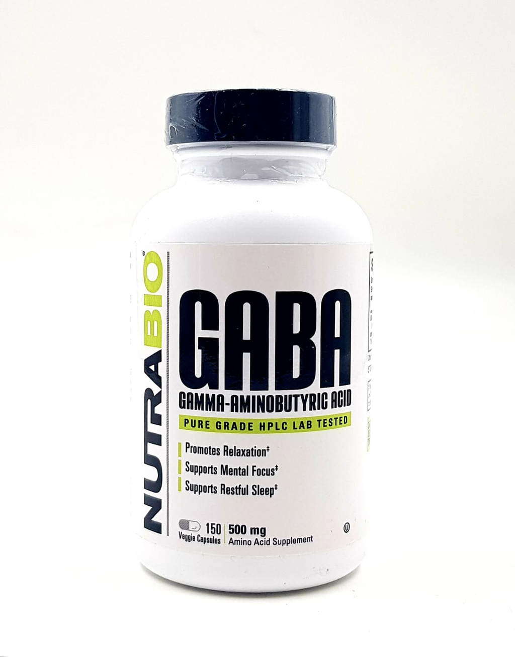 NUTRABIO GABA GAMMA-AMINOBUTYRIC ACID 500MG 150CAP