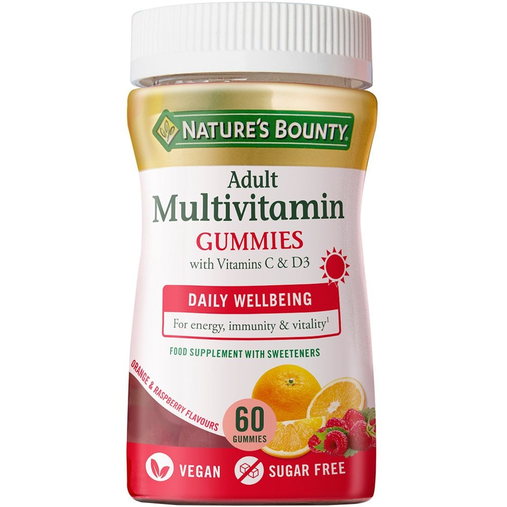 NATURES BOUNTY ADULT MULTIVITAMIN 60 GUMMIES S/F