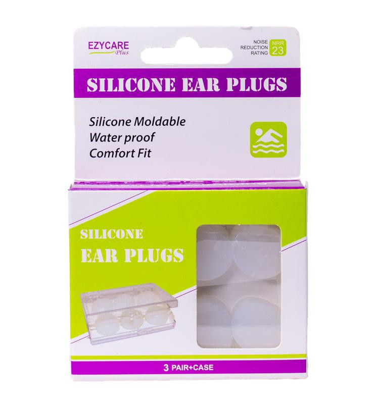 EZYCARE PLUS SILICONE EAR PLUGS  3PAIR+CASE  -10103