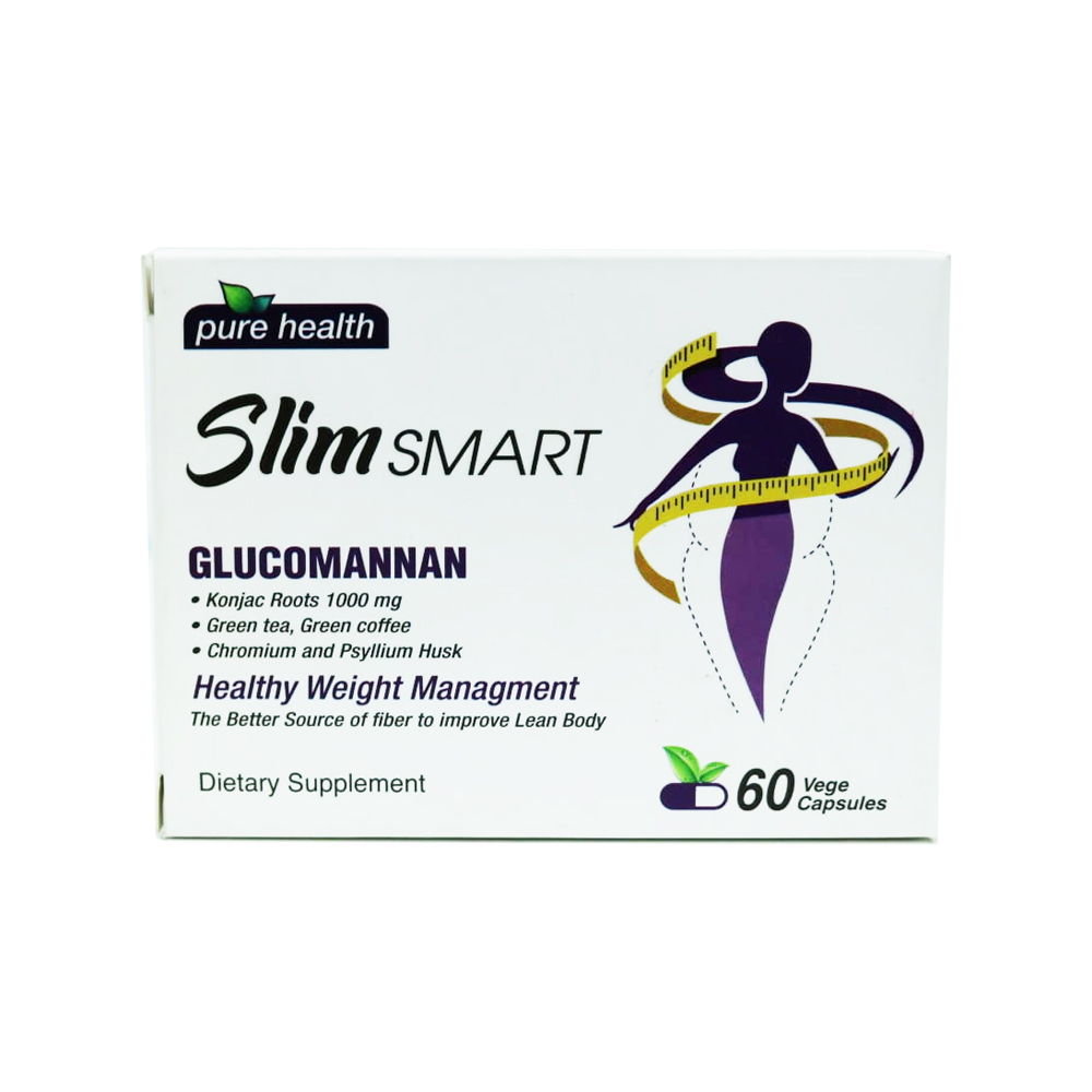 PURE HEALTH SLIM SMART GLUCOMANNAN 60 CAPS