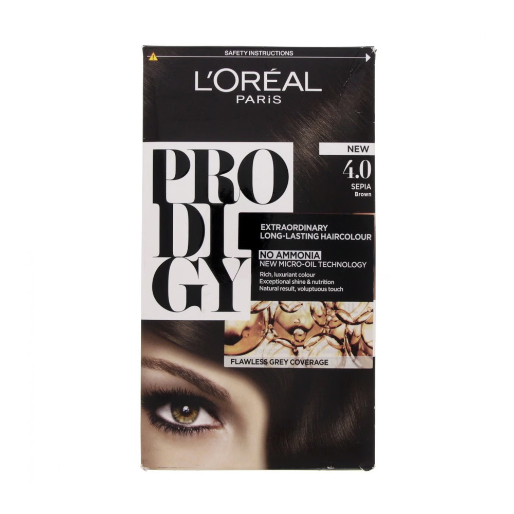 L'OREAL PRODIGY PERMANENT OIL HAIR COLOR-4.0 BROWN