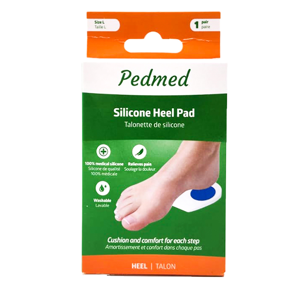 PEDMED SILICONE HEEL PAD 1 PAIR SIZE-L (F-00031-03CPZ)