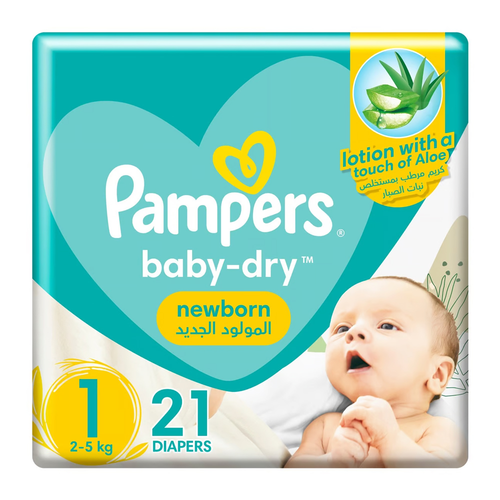 PAMPERS NO.1 BABY-DRY NEWBRON 21PCS (2-5KG)