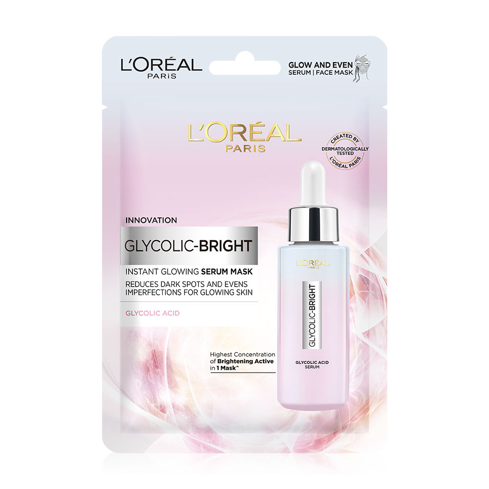 L'OREAL GLYCOLIC-BRIGHT INSTANT GLOWING SERUM MASK 22G