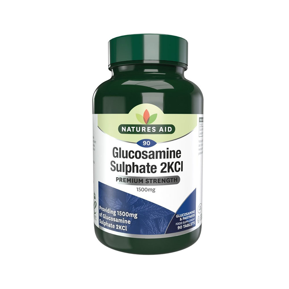 NATURES AID GLUCOSAMINE SULPHATE 2KCL 1500MG 90 TABLETS