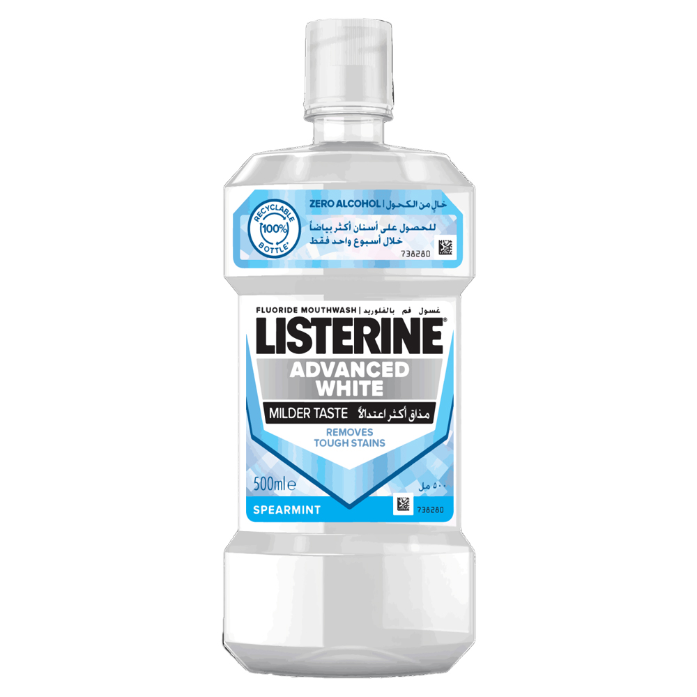 LISTERINE ADVANCED WHITE MILDER TASTE M/W T 500ML