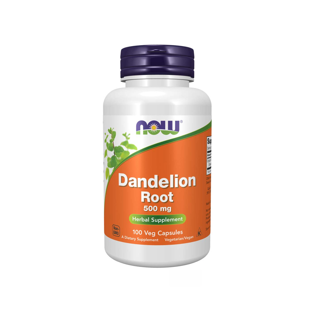 NOW DANDELION ROOT 500MG 100 VEG CAPSULES