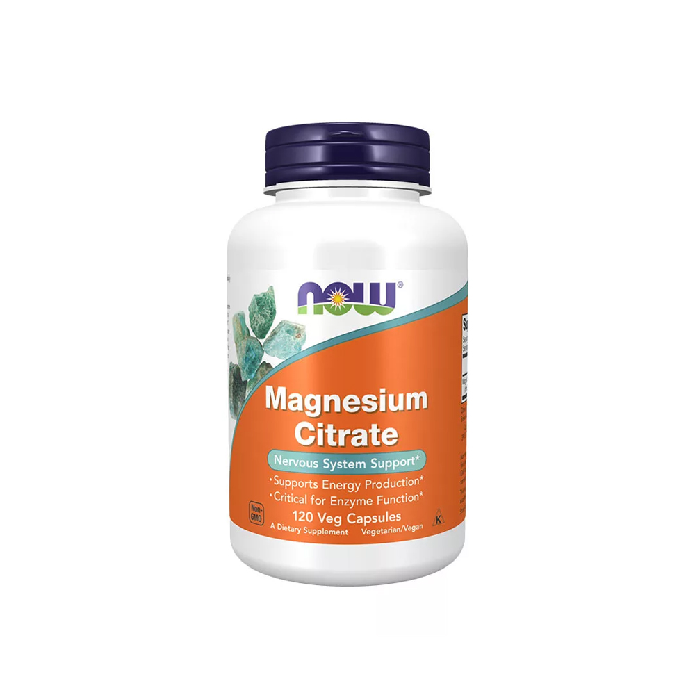 NOW MAGNESIUM CITRATE 120 VEG CAPSULES