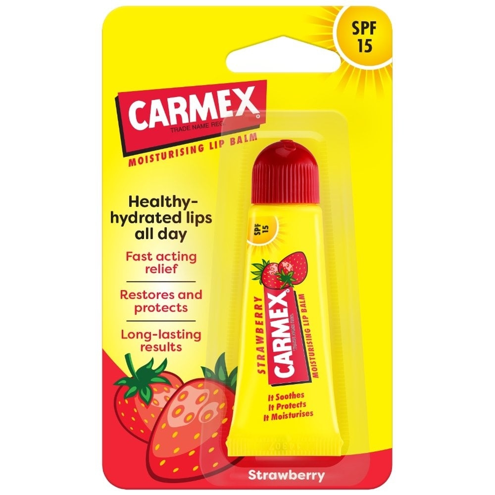 CARMEX MOISTURISING LIP BALM SPF15 10G - STRAWBERRY FLAVOR