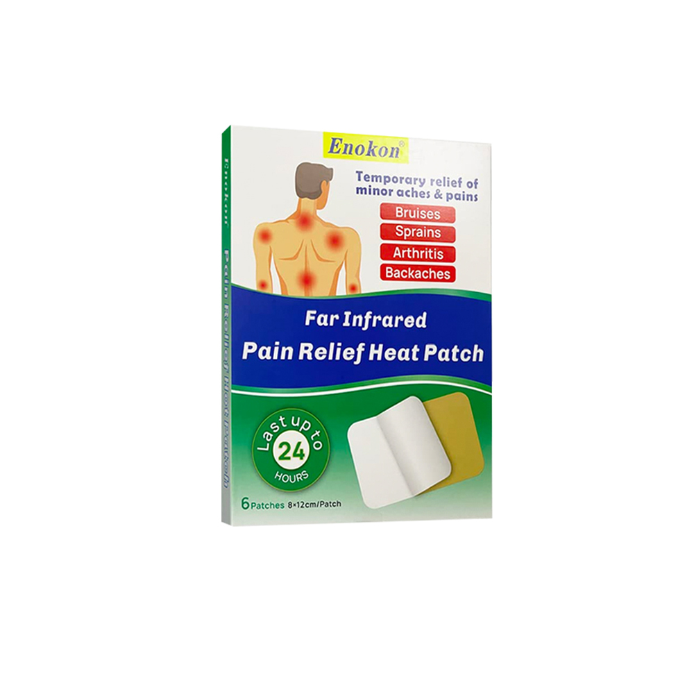 ENOKON PAIN RELIEF HEAT PATCH BACKACHES 8X12CM - 6 PATCHES
