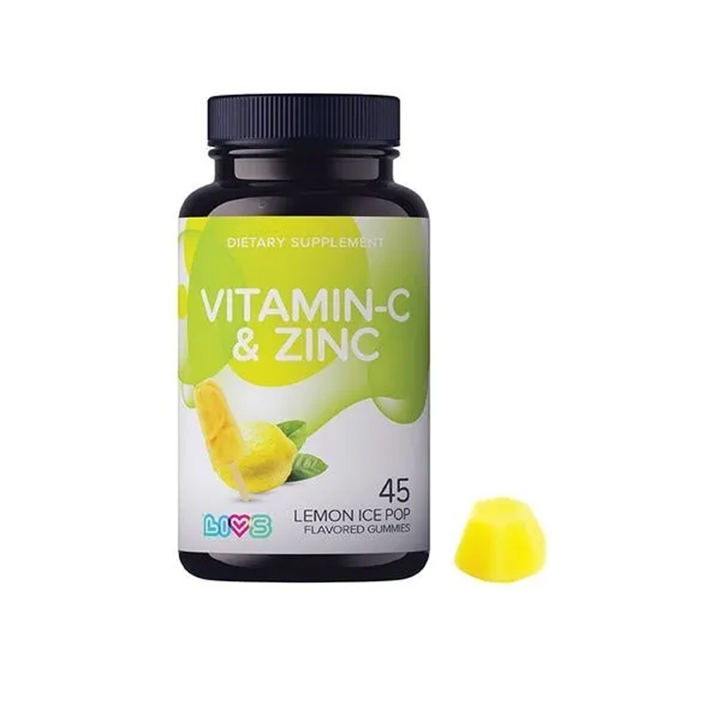 Livs Vitamin-C & Zinc Lemon Ice Pop Flavor 45 Gummies