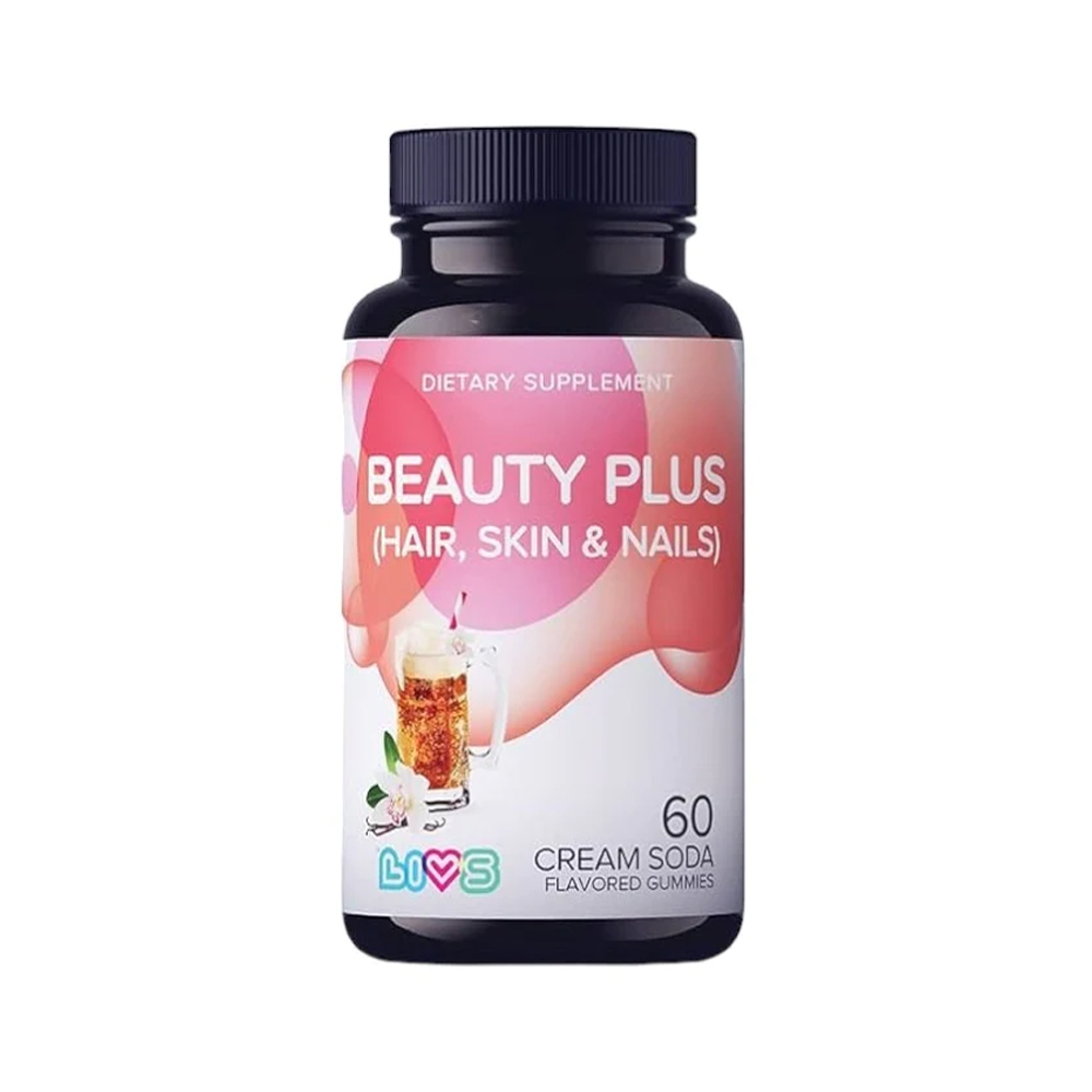Livs Beauty Plus (Hair Skin & Nails) Cream Soda 60 Gummies