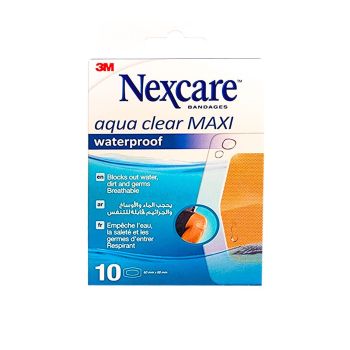 NEXCARE AQUA MAXI CLEAR WATERPROOF BANDAGES 10PCS(582-10DN)