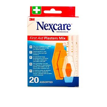 NEXCARE FIRST AID PLASTER MIX BANDAGES 20PCS ASSORTED