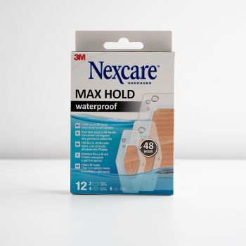 NEXCARE MAX HOLD WATERPROOF BANDAGES 12PCS