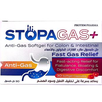PROTEM PHARMA STOPA GAS+ 30 SOFTGEL CAPSULES