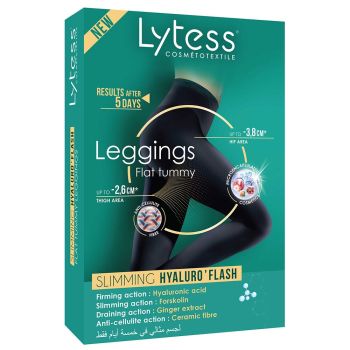 LYTESS FLAT TUMMY LEGGINGS-BLACK  L/XL