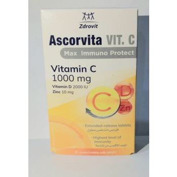 ZDROVIT ASCORVITA VIT C 1000MG 30TAB – Pharmazone